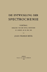 Abbildung von: Die Entwicklung der Spectrochemie - Springer