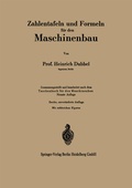 Cover: Zahlentafeln und Formeln f&uuml;r den Maschinenbau - Springer