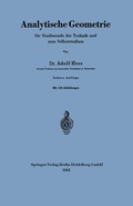 Cover: Analytische Geometrie f&uuml;r Studierende der Technik und zum Selbststudium - Springer