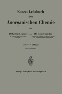 Abbildung von: Kurzes Lehrbuch der Anorganischen Chemie - Springer