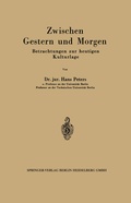 Cover: Zwischen Gestern und Morgen - Springer