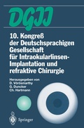 Cover: 10. Kongre&szlig; der Deutschsprachigen Gesellschaft f&uuml;r Intraokularlinsen-Implantation und refraktive Chirurgie - Springer