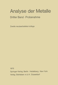 Abbildung von: Analyse der Metalle - Springer