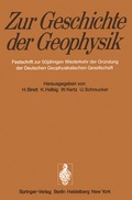 Cover: Zur Geschichte der Geophysik - Springer