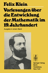 Abbildung von: Vorlesungen über die Entwicklung der Mathematik im 19. Jahrhundert - Springer