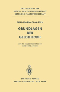 Abbildung von: Grundlagen der Geldtheorie - Springer