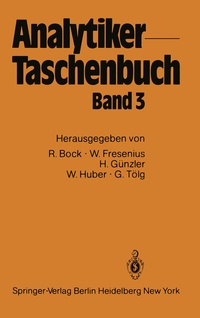 Abbildung von: Analytiker-Taschenbuch - Springer