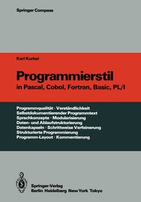 Abbildung von: Programmierstil in Pascal, Cobol, Fortran, Basic, PL/I - Springer