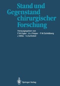 Cover: Stand und Gegenstand chirurgischer Forschung - Springer
