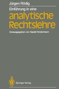 Cover: Einf&uuml;hrung in eine analytische Rechtslehre - Springer