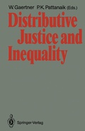 Cover: Distributive Justice and Inequality - Springer