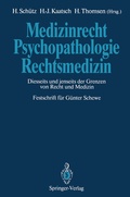 Cover: Medizinrecht - Psychopathologie - Rechtsmedizin - Springer