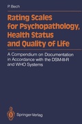 Cover: Rating Scales for Psychopathology, Health Status and Quality of Life - Springer