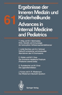 Abbildung von: Ergebnisse der Inneren Medizin und Kinderheilkunde / Advances in Internal Medicine and Pediatrics - Springer