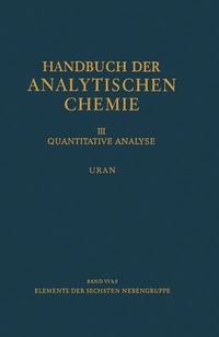 Enlarge image Cover: Elemente der Sechsten Nebengruppe Uran - Springer