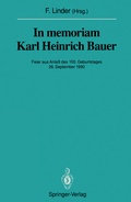 Cover: In memoriam Karl Heinrich Bauer - Springer