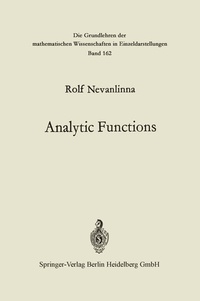 Abbildung von: Analytic Functions - Springer
