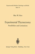 Cover: Experimental Thymectomy - Springer