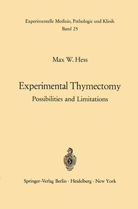 Enlarge image Cover: Experimental Thymectomy - Springer