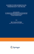 Cover: Kommunalverfassung - Springer