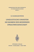 Cover: Linguistische Einheiten im Rahmen der modernen Sprachwissenschaft - Springer