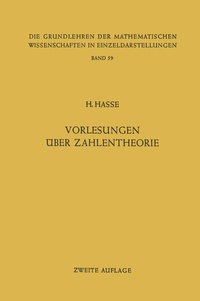 Abbildung von: Vorlesungen über Zahlentheorie - Springer