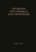 Cover: Ergebnisse der Chirurgie und Orthop&auml;die - Springer