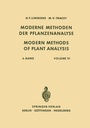Cover: Modern Methods of Plant Analysis / Moderne Methoden der Pflanzenanalyse - Springer