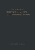 Cover: Ergebnisse der Inneren Medizin und Kinderheilkunde - Springer