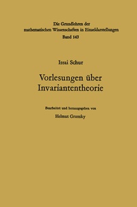 Abbildung von: Vorlesungen über Invariantentheorie - Springer