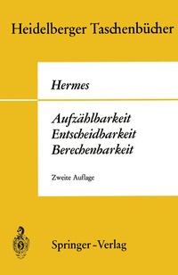Abbildung von: Aufzählbarkeit, Entscheidbarkeit, Berechenbarkeit - Springer