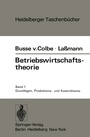 Cover: Betriebswirtschaftstheorie - Springer
