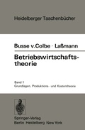 Cover: Betriebswirtschaftstheorie - Springer