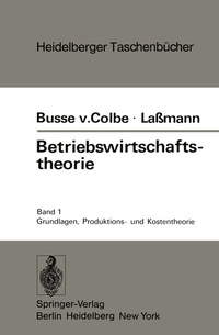 Enlarge image Cover: Betriebswirtschaftstheorie - Springer