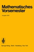 Cover: Mathematisches Vorsemester - Springer