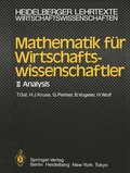 Cover: Mathematik f&uuml;r Wirtschaftswissenschaftler - Springer