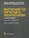 Cover: Mathematik f&uuml;r Wirtschaftswissenschaftler - Springer
