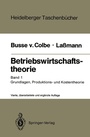 Cover: Betriebswirtschaftstheorie - Springer