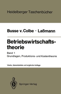 Enlarge image Cover: Betriebswirtschaftstheorie - Springer