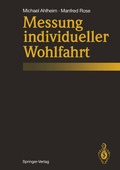 Cover: Messung individueller Wohlfahrt - Springer