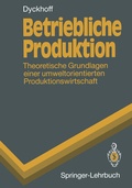 Cover: Betriebliche Produktion - Springer