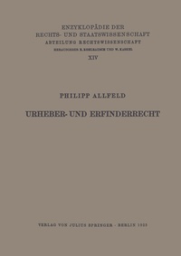 Abbildung von: Urheber- und Erfinderrecht - Springer