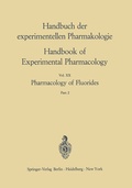 Cover: Pharmacology of Fluorides - Springer