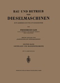 Cover: Bau und Betrieb von Dieselmaschinen - Springer