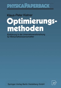Enlarge image Cover: Optimierungsmethoden - Physica