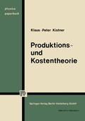 Cover: Produktions- und Kostentheorie - Physica
