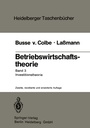 Cover: Betriebswirtschaftstheorie - Springer