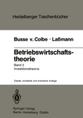 Cover: Betriebswirtschaftstheorie - Springer