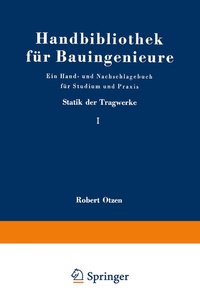 Enlarge image Cover: Statik der Tragwerke - Springer