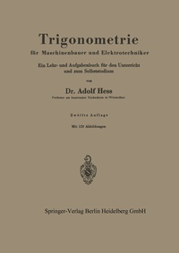Abbildung von: Trigonometrie für Maschinenbauer und Elektrotechniker - Springer